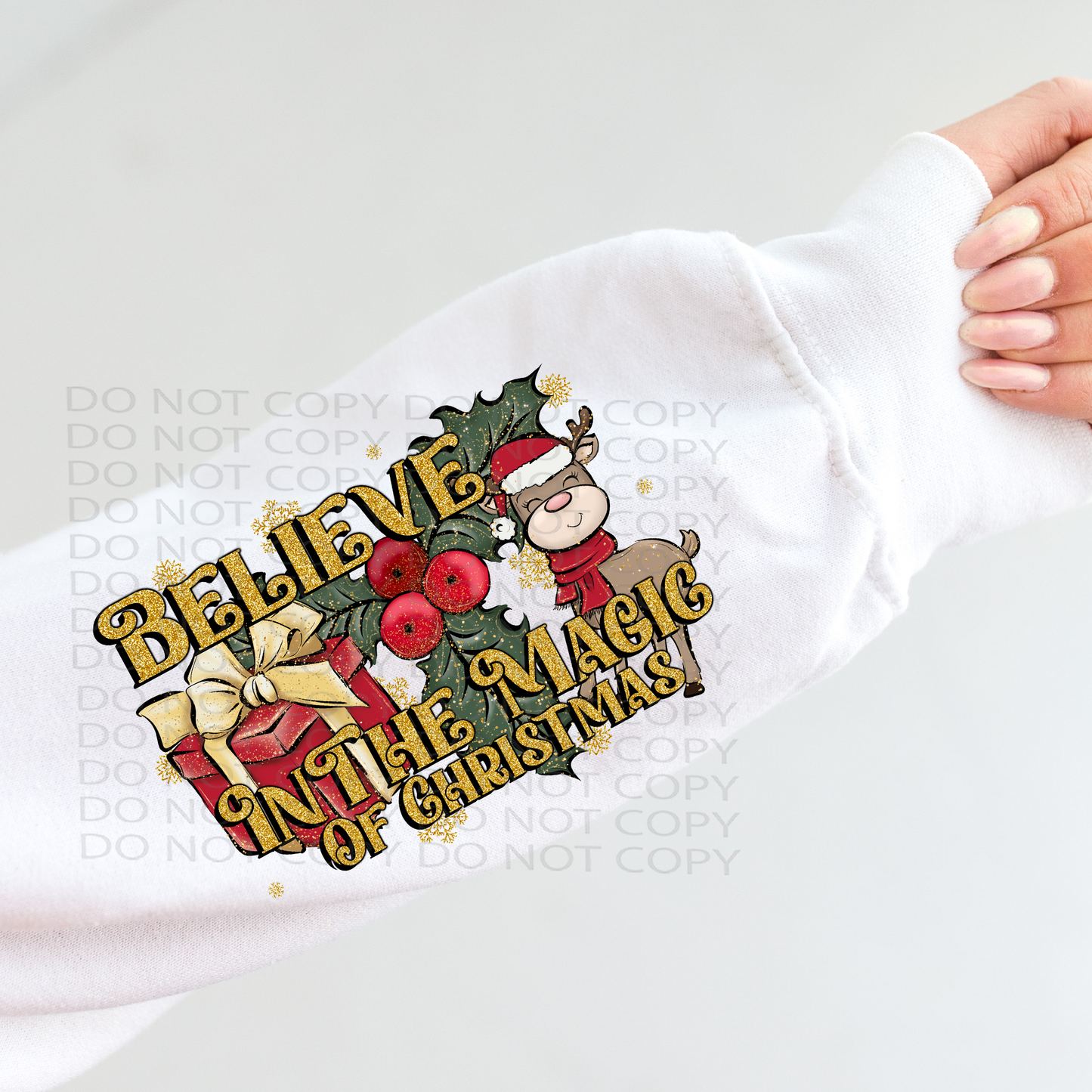 The Magic of Christmas Sleeve (matches shirt)  DTF & Sublimation Transfer