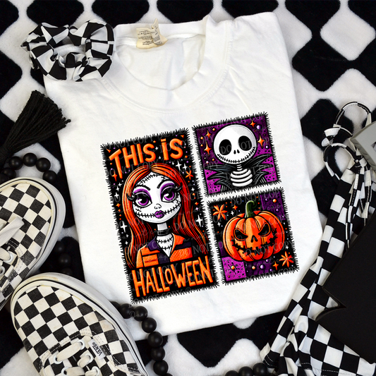 This is Halloween Skeleton Faux Embroidery DTF & Sublimation Transfer