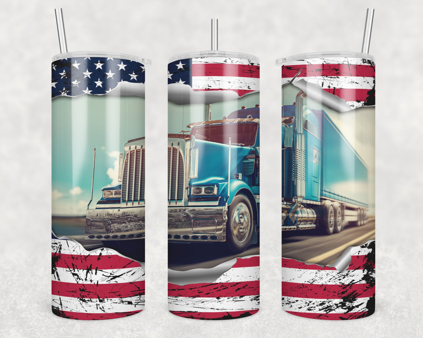 Trucker Dad Sublimation Transfer Tumbler Wrap 20oz (read description)