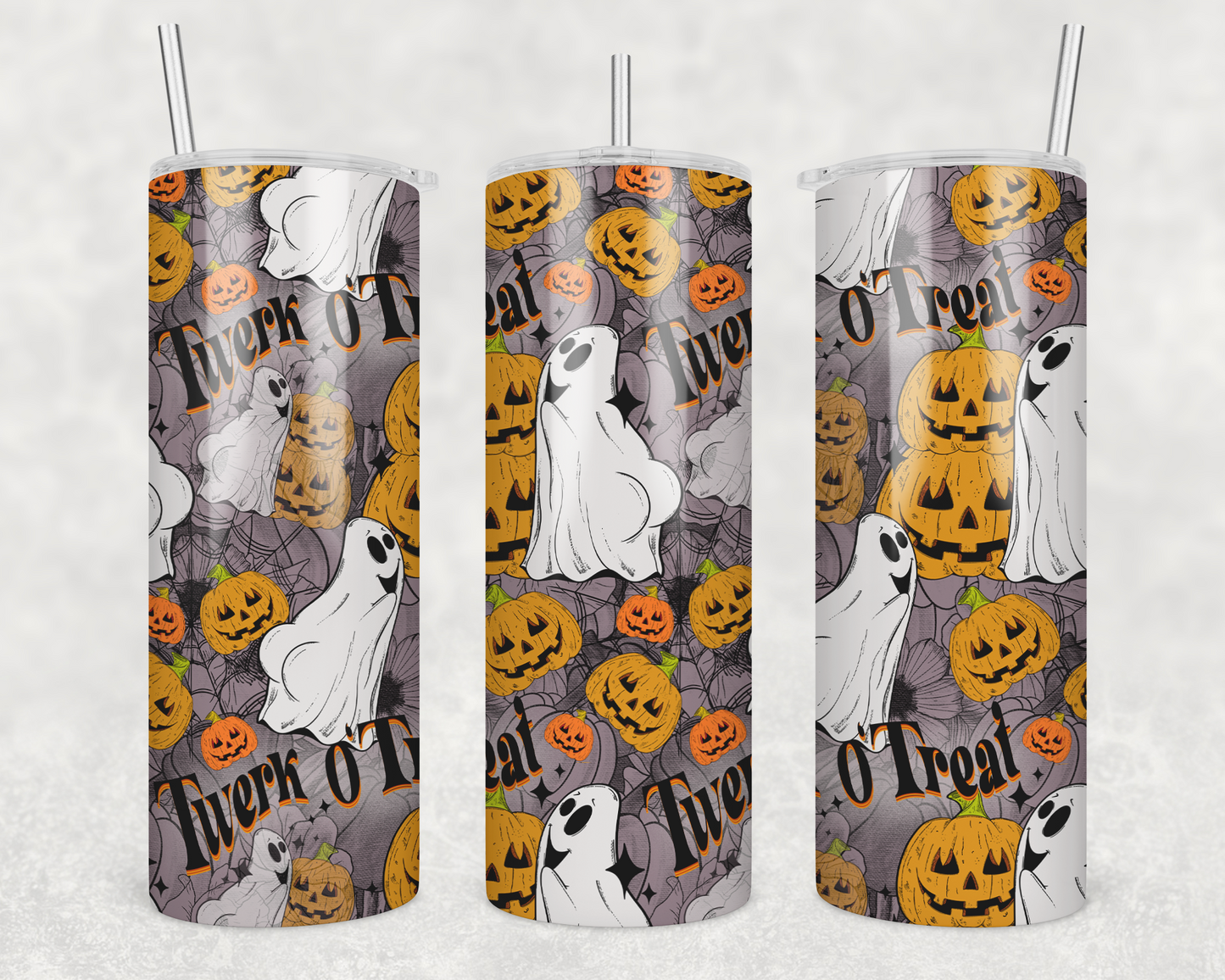 Twerk O' Treat (Matches Shirt) Sublimation Transfer Tumbler Wrap 20oz (read description)