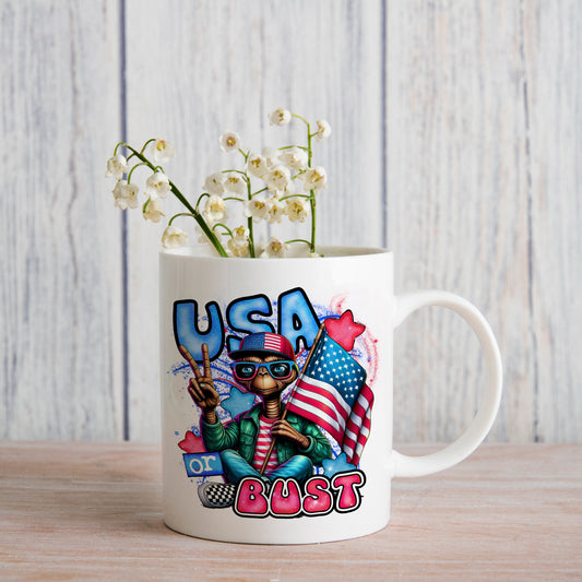 USA or Bust (matches shirt) UV DTF Transfer