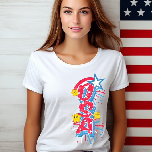 USA Stars and Stripes DTF & Sublimation Transfer