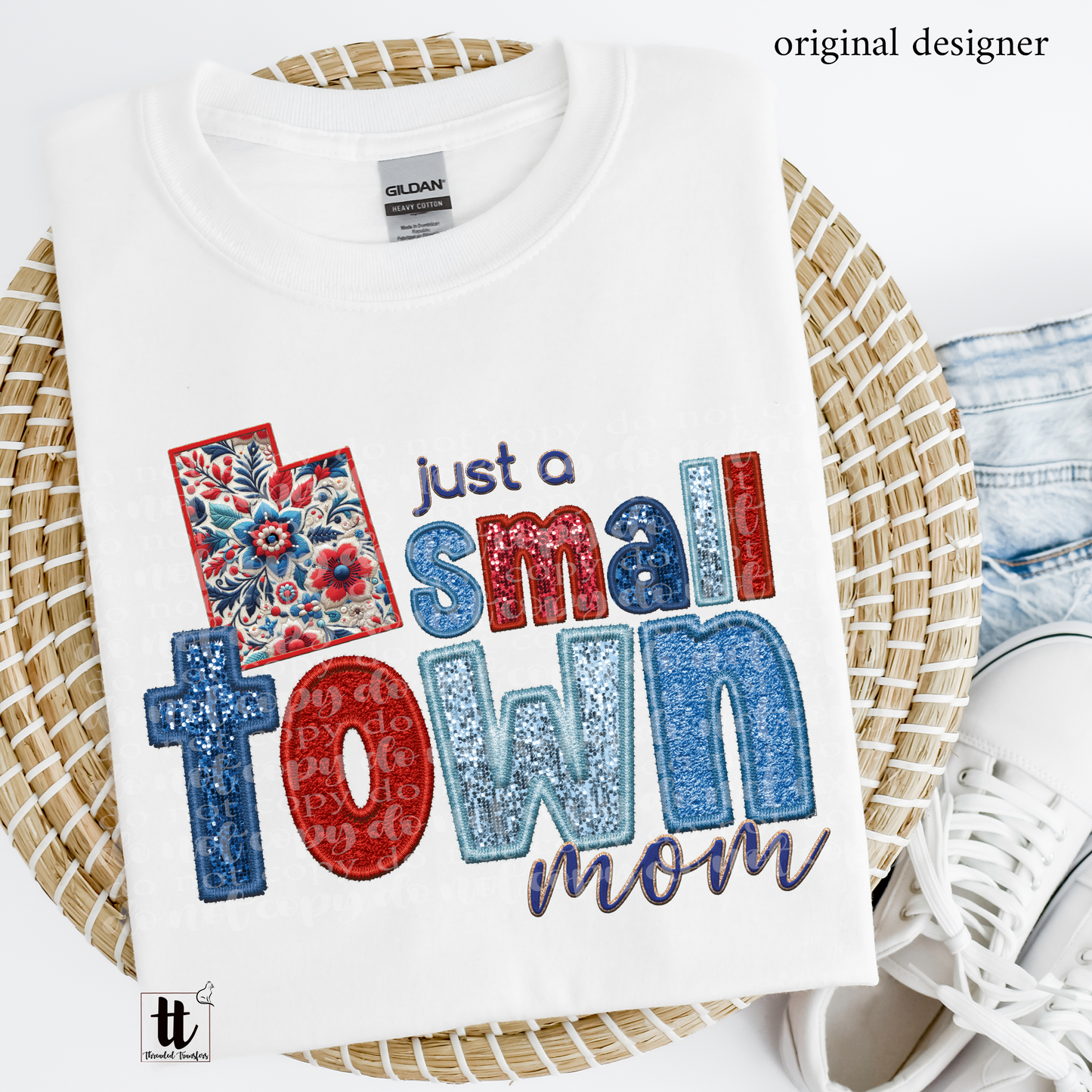 Utah Small Town **EXCLUSIVE** Faux Embroidery, Chenille, & Sparkles DTF & Sublimation Transfer