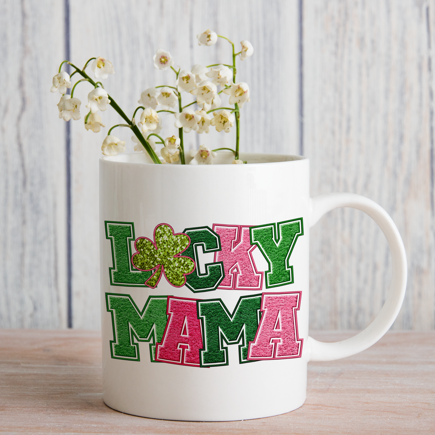 Varsity Lucky Mama (matches shirt) UV DTF Transfer