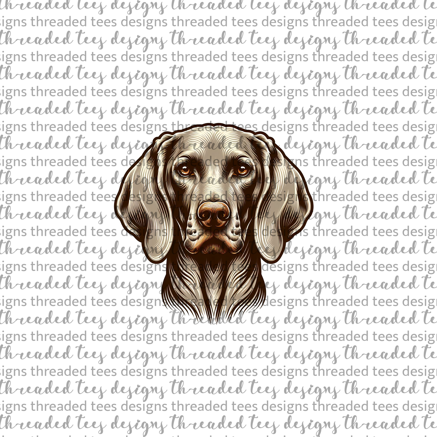 Weimaraner Wrist/Pocket (matches shirt) DTF & Sublimation Transfer