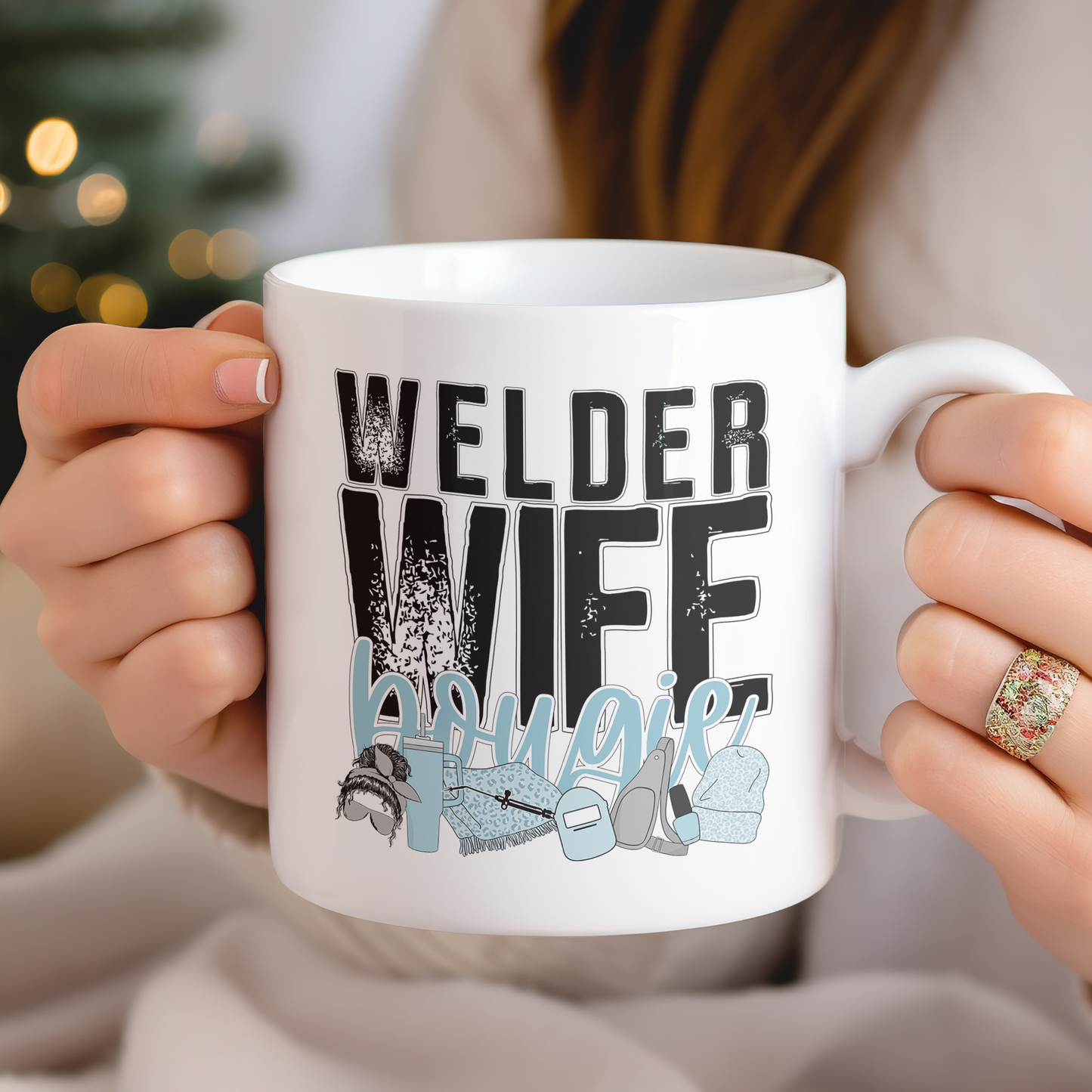 Welder Wife Bougie (matches shirt) UV DTF Transfer