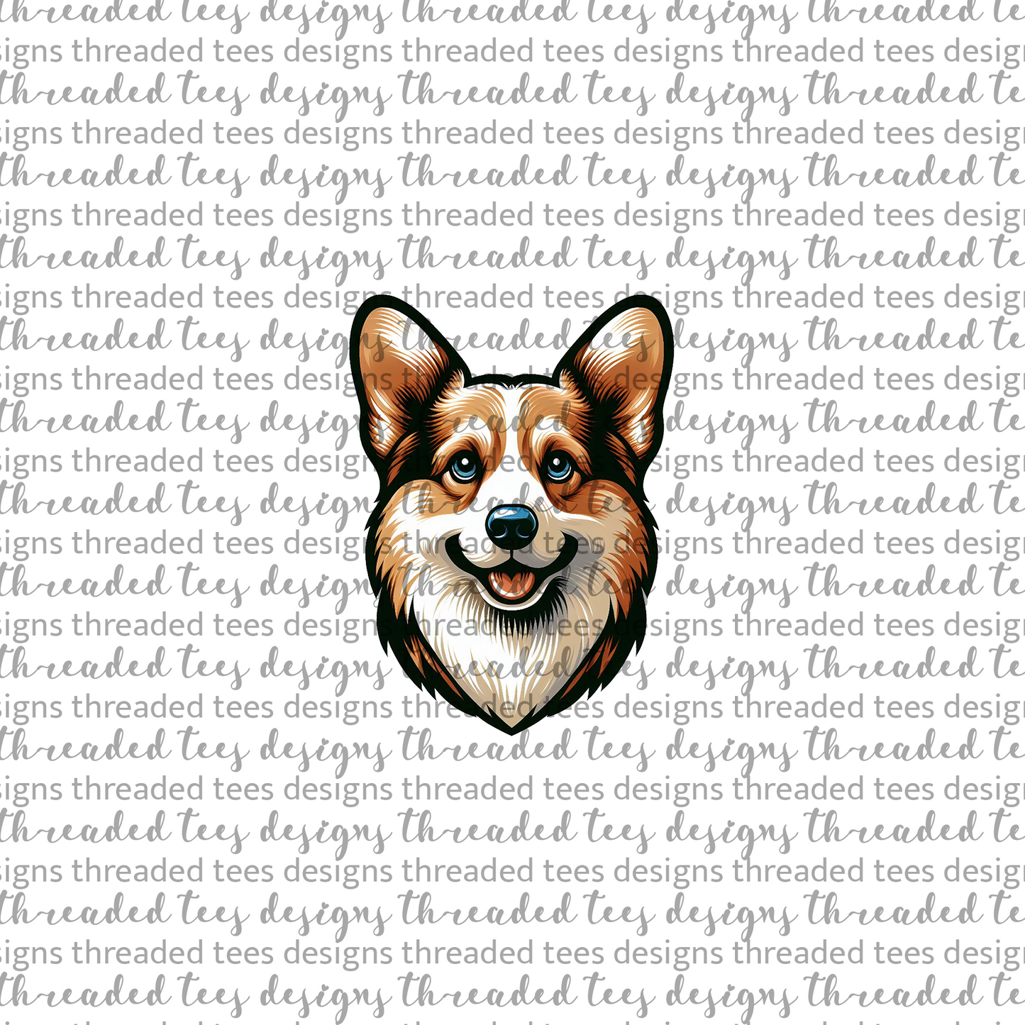 Welsh Corgi Wrist/Pocket (matches shirt) DTF & Sublimation Transfer