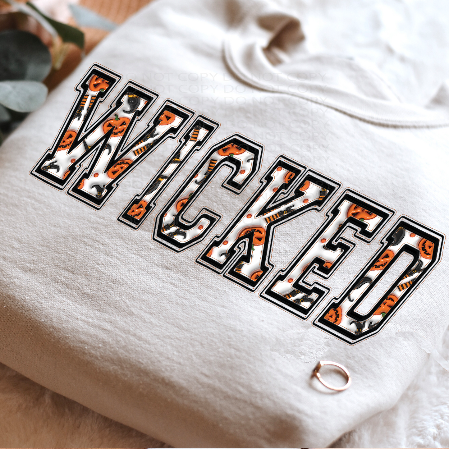 Wicked Faux Puff AND Embroidery **EXCLUSIVE** (3 color options) DTF & Sublimation Transfer