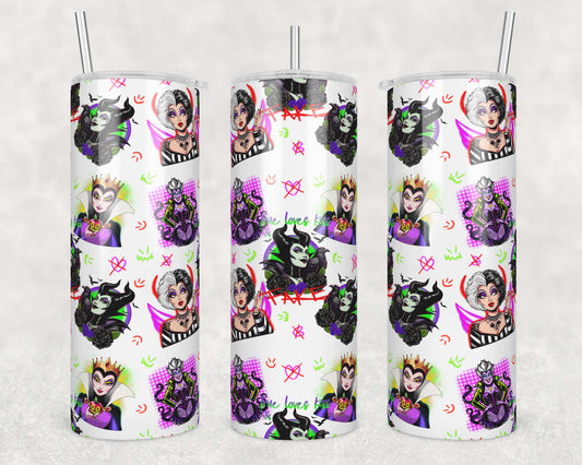 Wickedly Evil Sublimation Transfer Tumbler Wrap 20oz (read description)