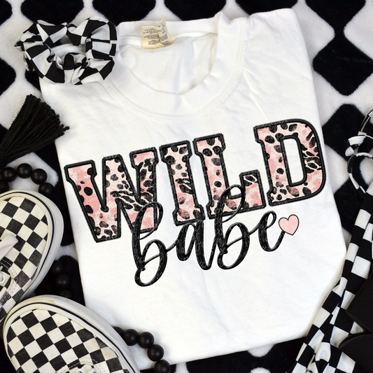 Wild Babe Faux Embroidery DTF & Sublimation Transfer