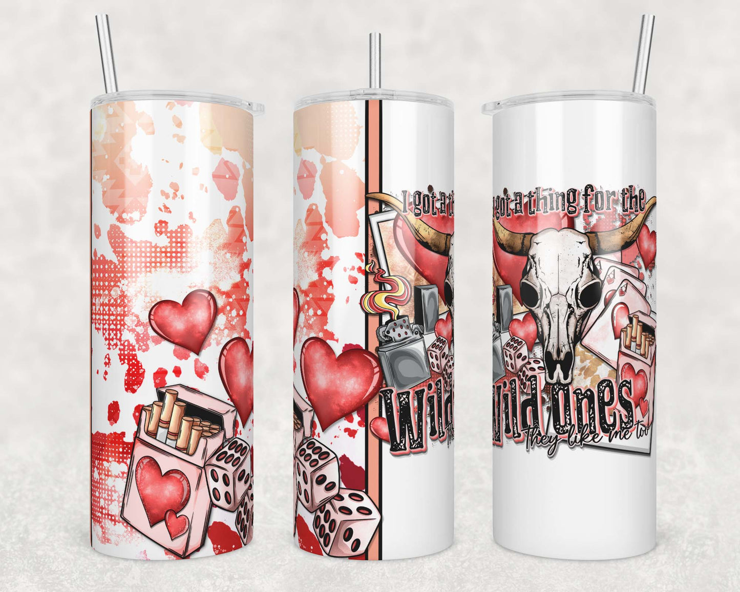 Wild Ones 1 (matches shirt) Sublimation Transfer Tumbler Wrap 20oz (read description)