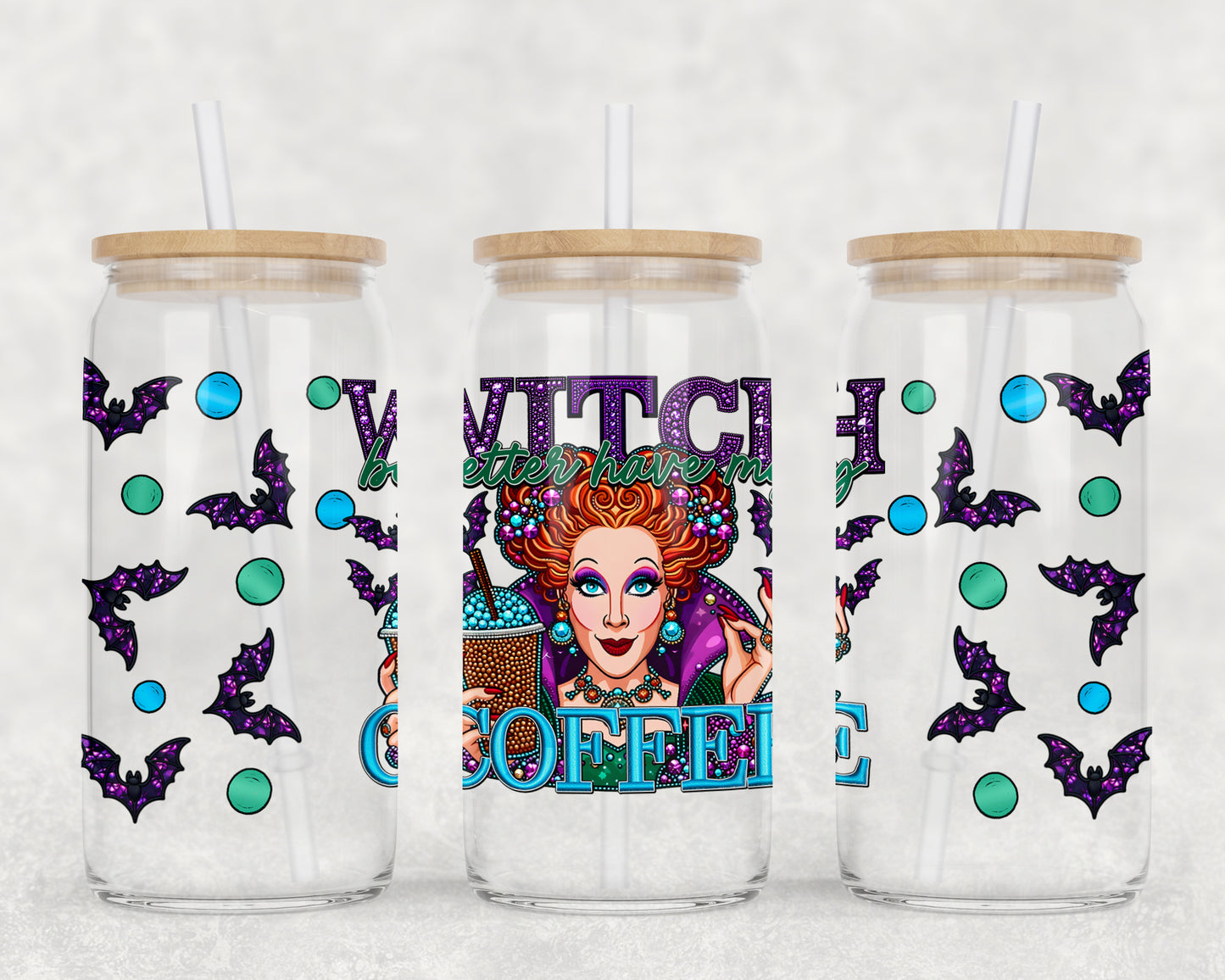 Witch Coffee (matches shirt) UV DTF Transfers