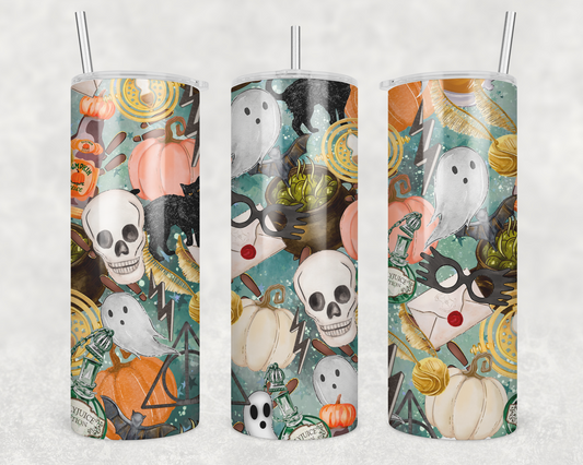 Wizard Fall Elements (Matches Shirt) Sublimation Transfer Tumbler Wrap 20oz (read description)