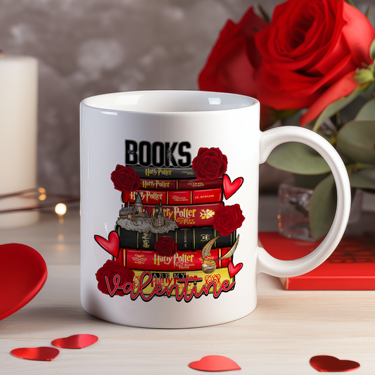 Wizardly Books are my Valentine (matches shirt) UV DTF Transfer