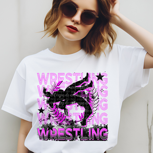 Wrestling Girl Stack DTF & Sublimation Transfer