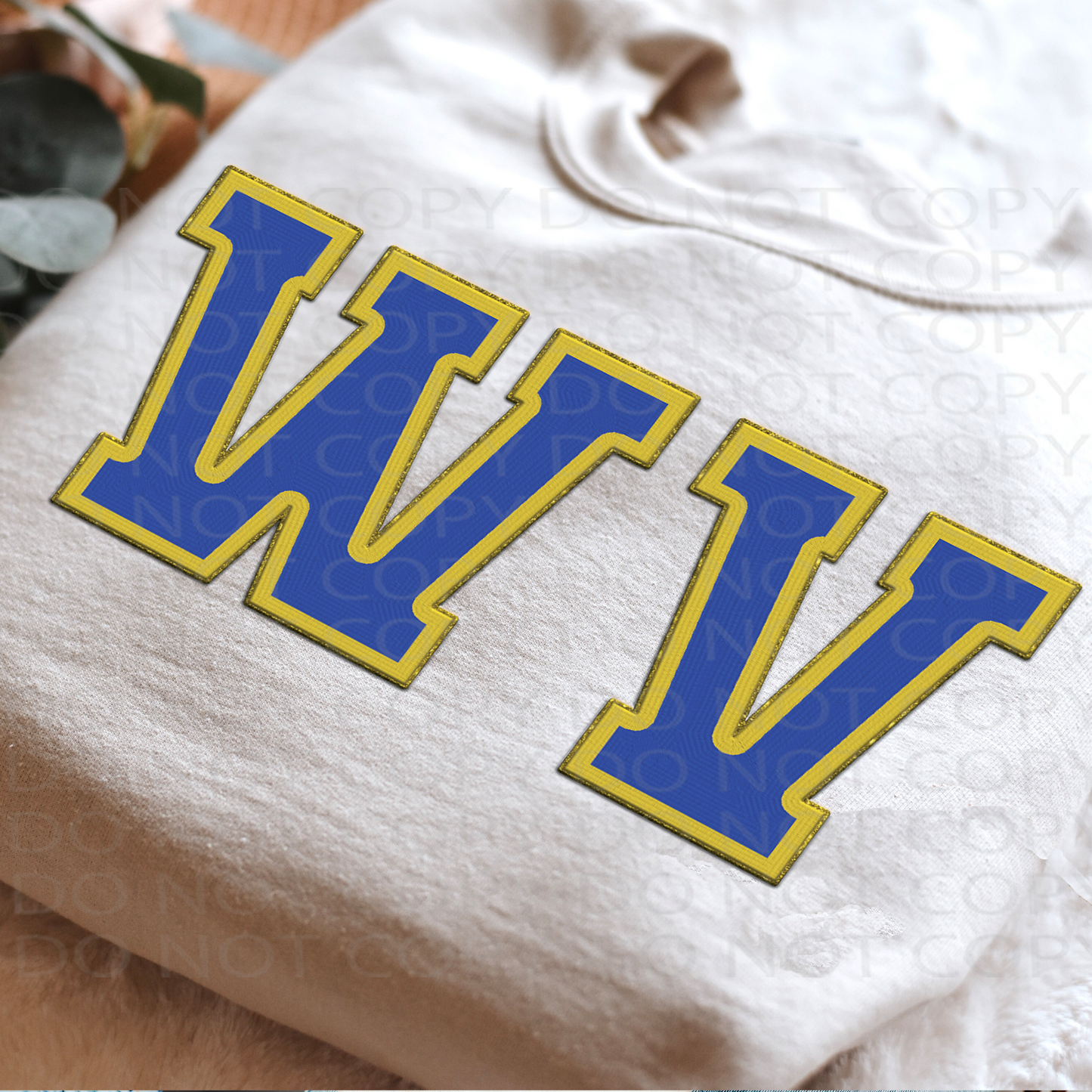 West Virginia **EXCLUSIVE** Faux Embroidery DTF Transfer