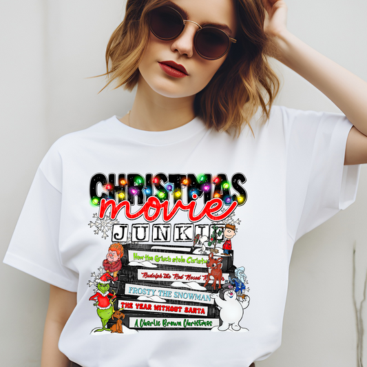 Christmas Movie Junkie VHS DTF & Sublimation Transfer