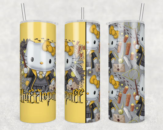 Yellow House Kitty (matches shirt) Transfer Tumbler Wrap 20oz (read description)