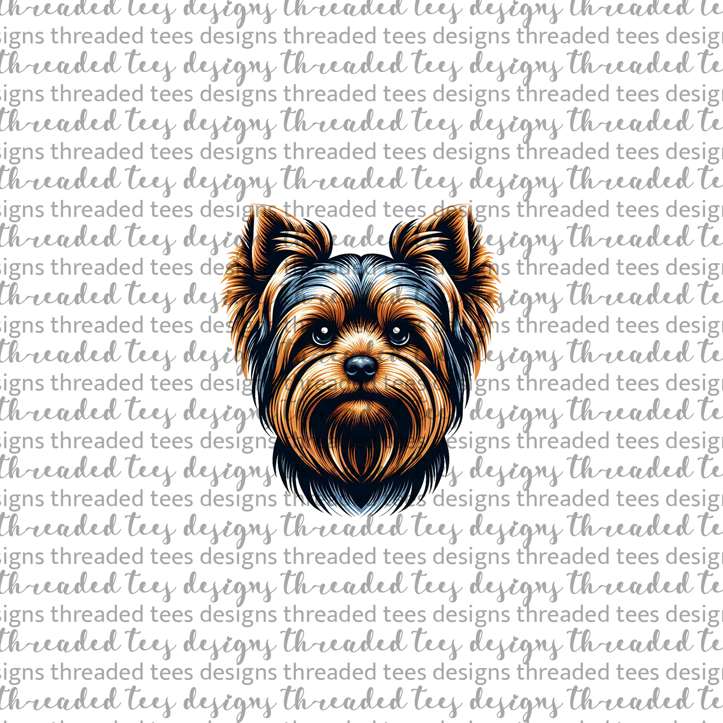 Yorkshire Terrier Wrist/Pocket (matches shirt) DTF & Sublimation Transfer