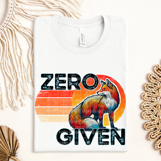 Zero Fox Given **EXCLUSIVE** Witty Animals DTF & Sublimation Transfer