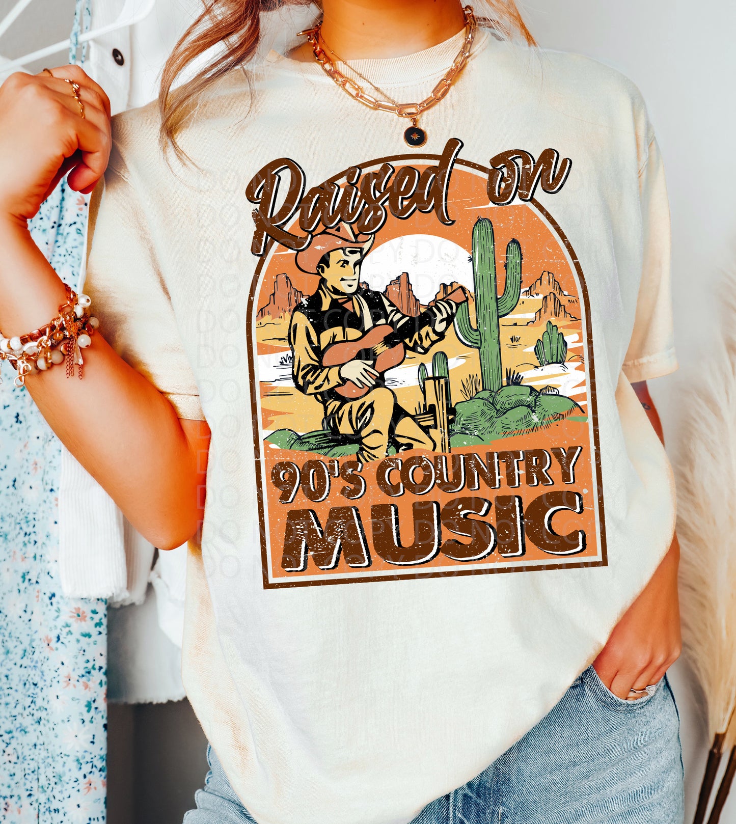 Raised on 90's Country Music DTF & Sublimation Transfer