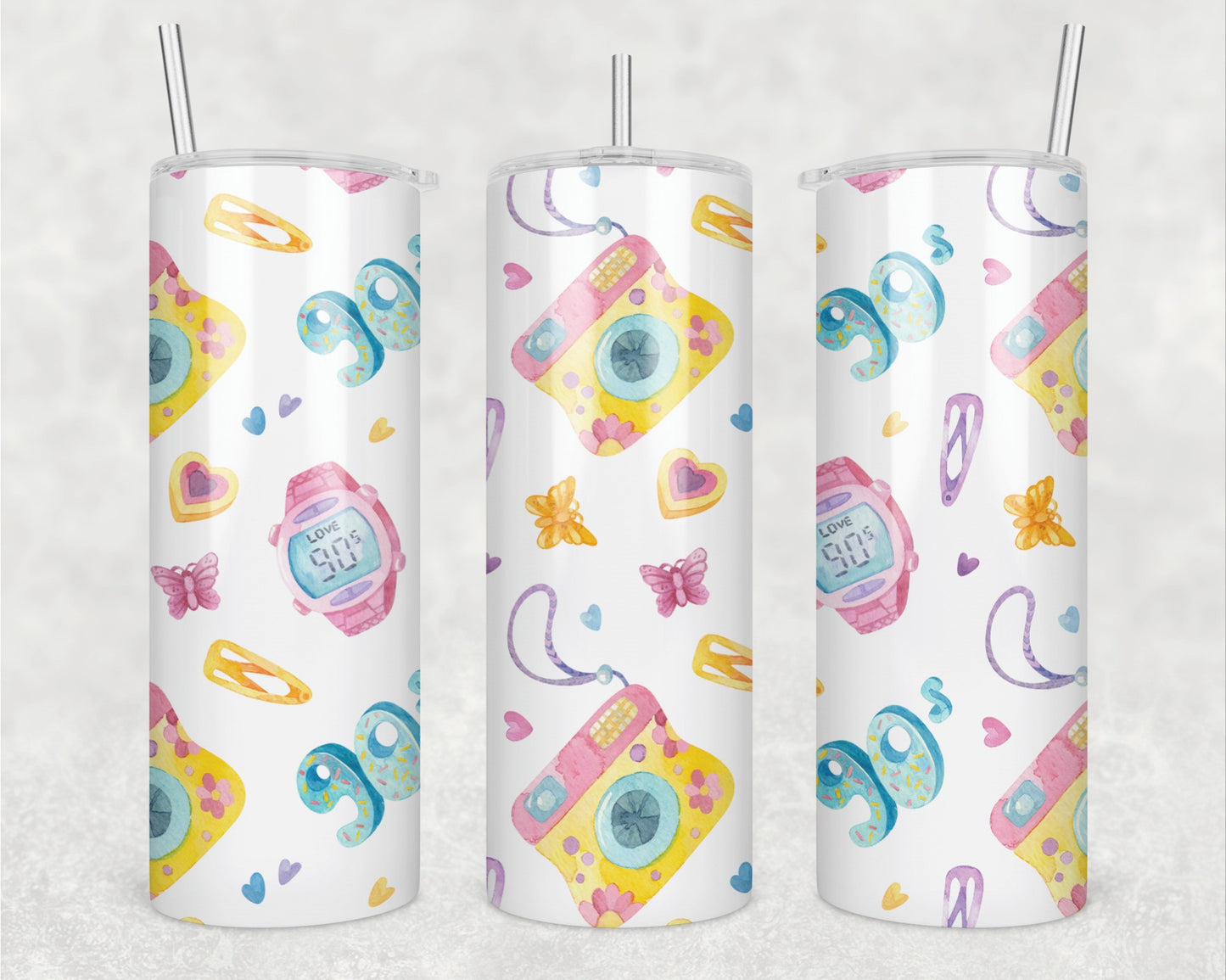 90's Girl Sublimation Transfer Tumbler Wrap 20oz (read description)