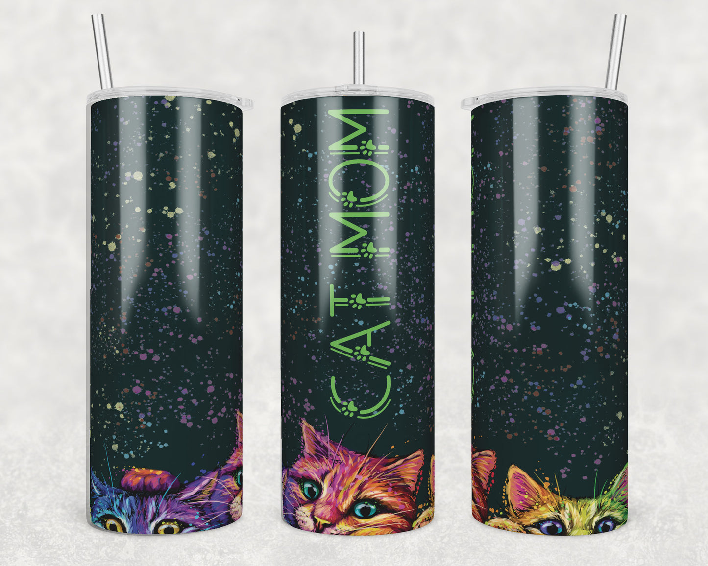 Cat Mom Sublimation Transfer Tumbler Wrap 20oz (read description)