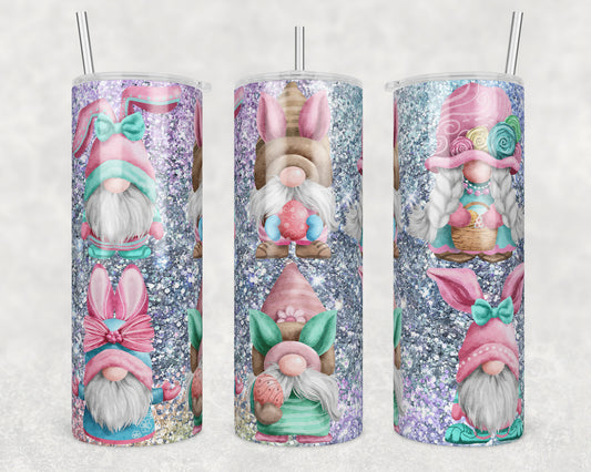 Easter Gnomes Sublimation Transfer Tumbler Wrap 20oz (read description)