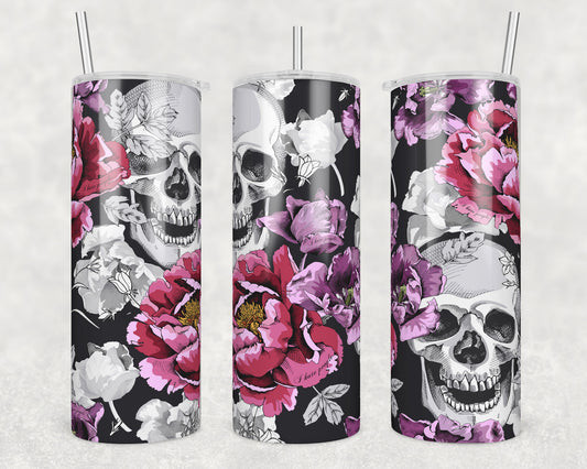 I Hate People Skull Sublimation Transfer Tumbler Wrap 20oz (read description)