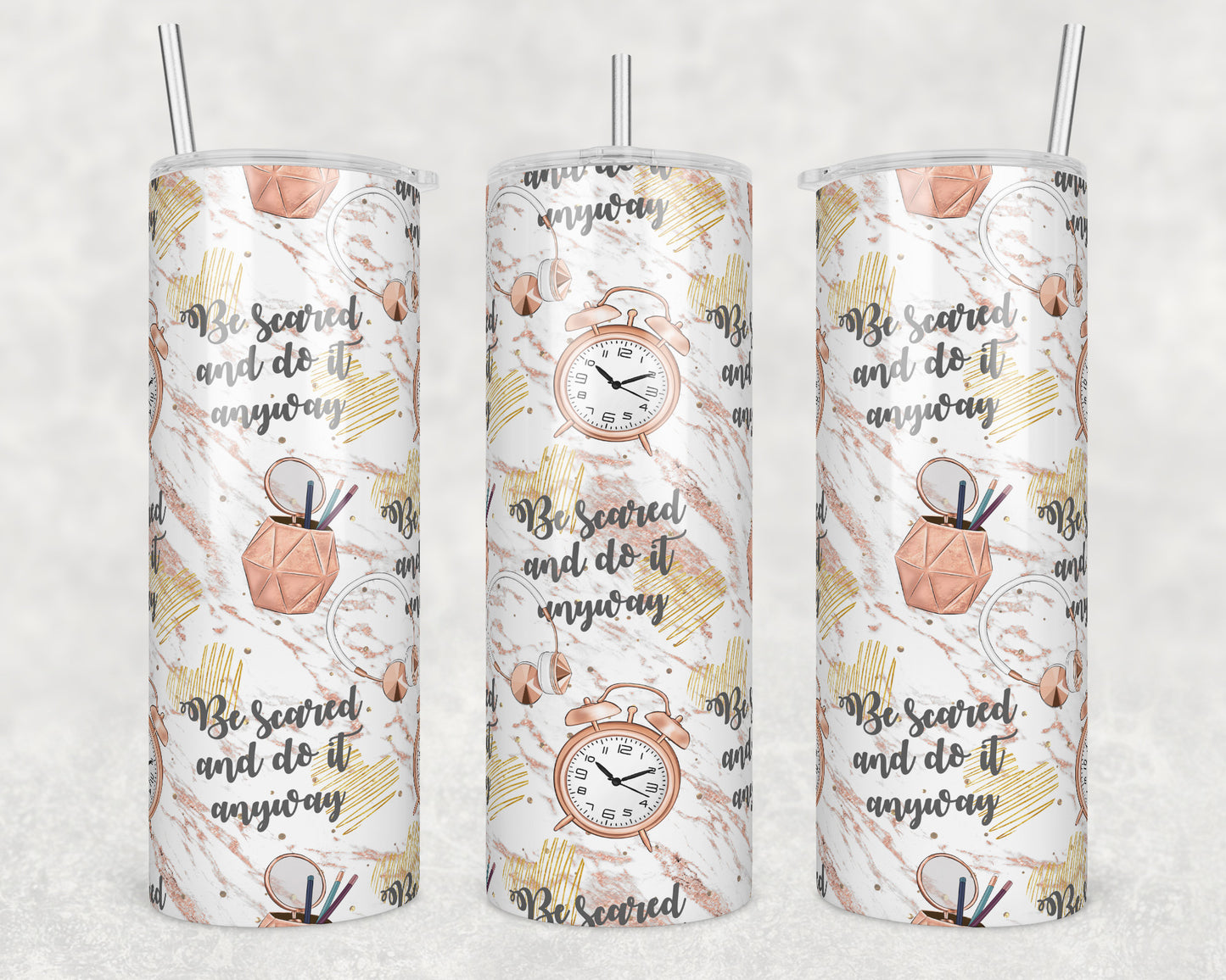 Be Scared & Do it Anyways Sublimation Transfer Tumbler Wrap 20oz (read description)