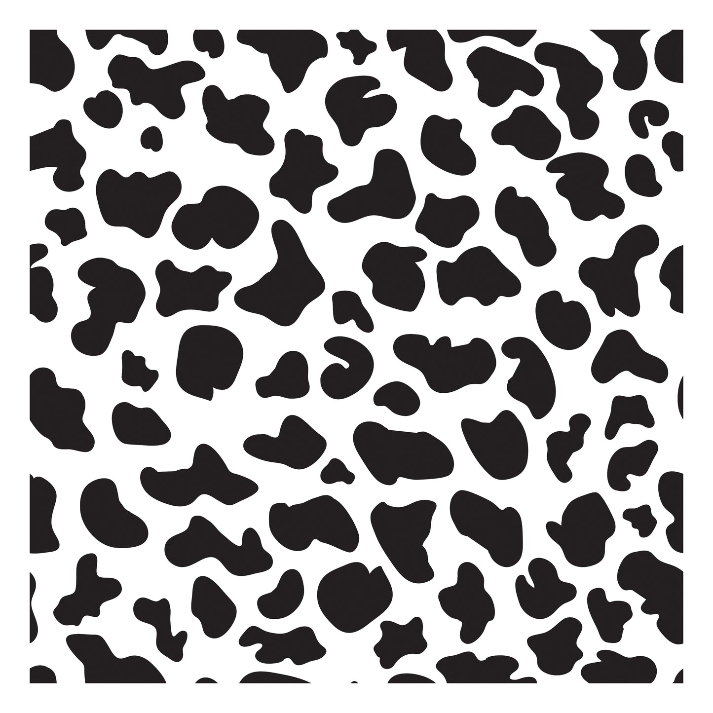 Black Cow Print #2 Accent Sheet Sublimation Transfer (read description)