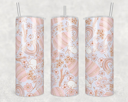 Boho Pastel Easter Sublimation Transfer Tumbler Wrap 20oz (read description)