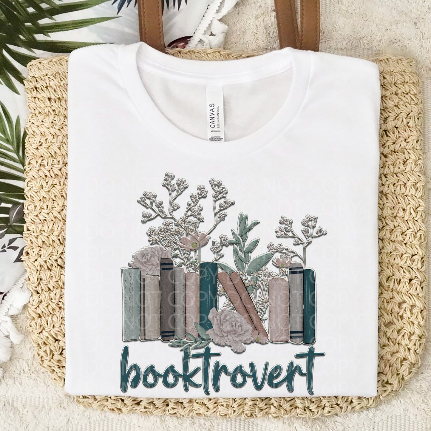 Booktrovert Faux Embroidery DTF Transfer