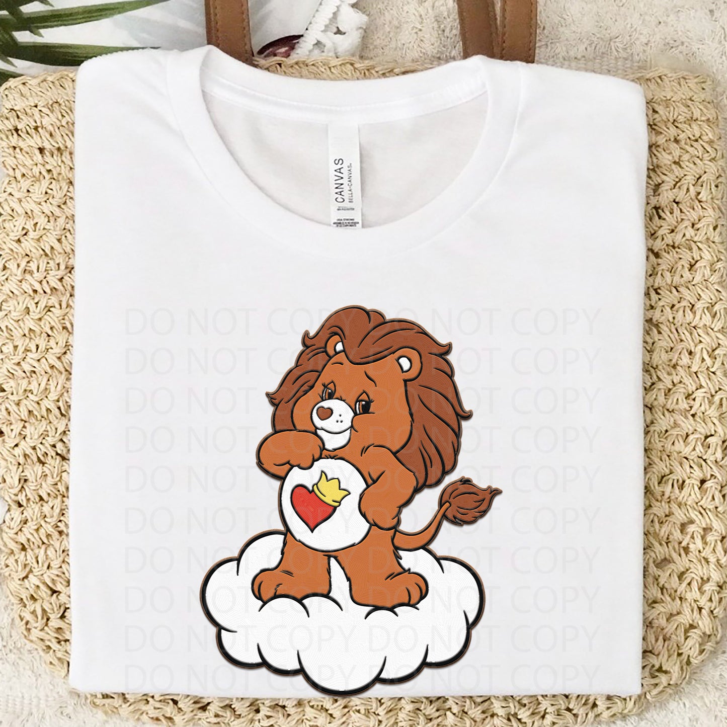 Brave Bear Faux Embroidery DTF Transfer