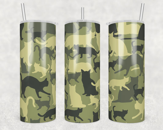 Cat Camo Sublimation Transfer Tumbler Wrap 20oz (read description)