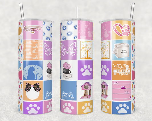 Cat Lovers Sublimation Transfer Tumbler Wrap 20oz (read description)