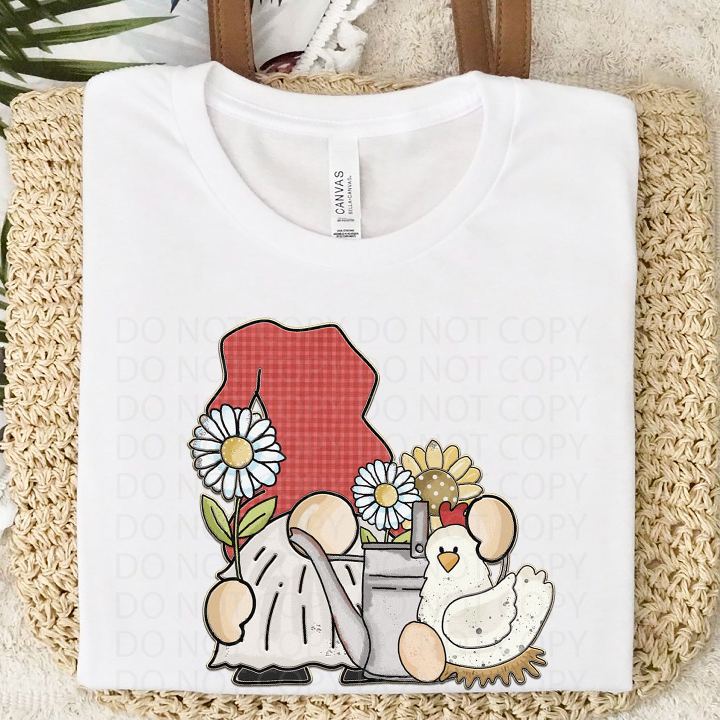 Chicken Gnome **EXCLUSIVE** Faux Embroidery DTF Transfer