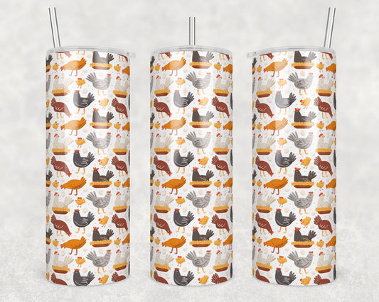 Chicken Life Sublimation Transfer Tumbler Wrap 20oz (read description)