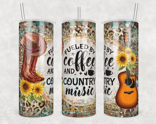 Country & Coffee Sublimation Transfer Tumbler Wrap 20oz (read description)