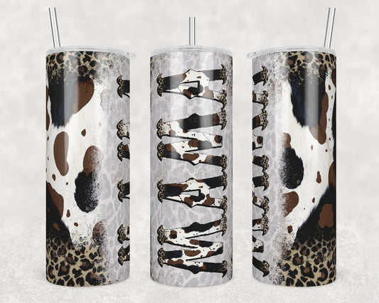 Cowhide Mama Transfer Tumbler Wrap 20oz (read description)