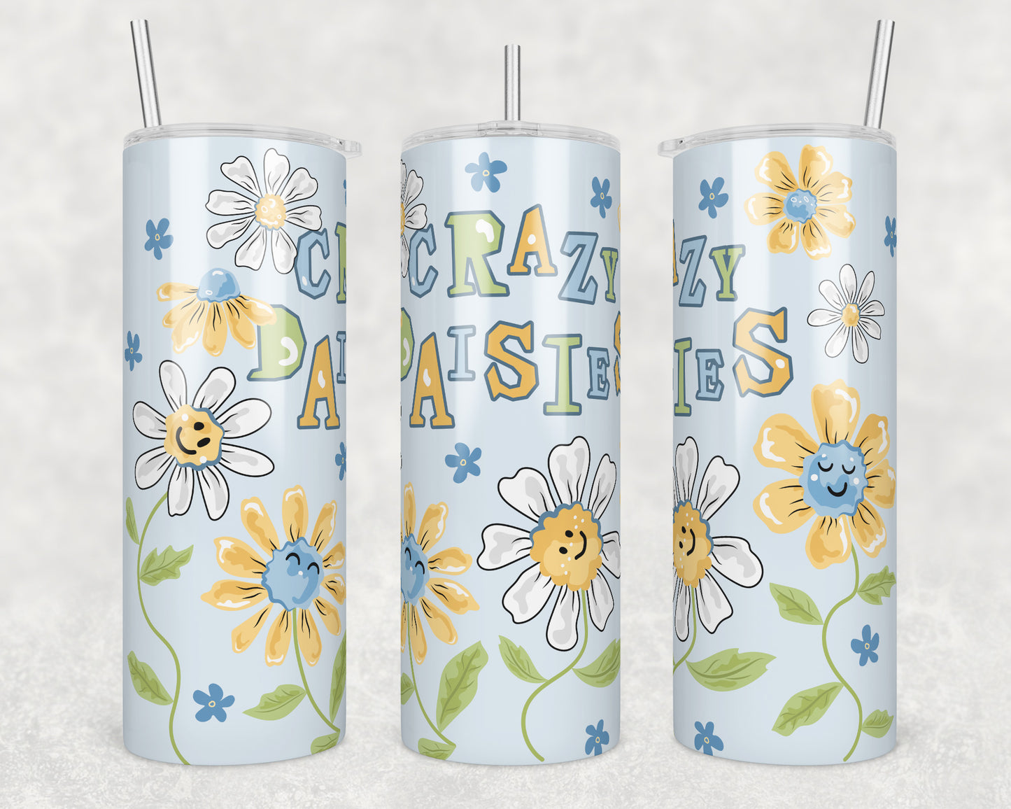 Crazy Daisies Sublimation Transfer Tumbler Wrap 20oz (read description)