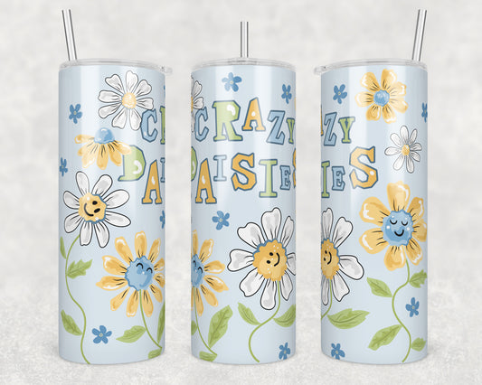 Crazy Daisies Sublimation Transfer Tumbler Wrap 20oz (read description)