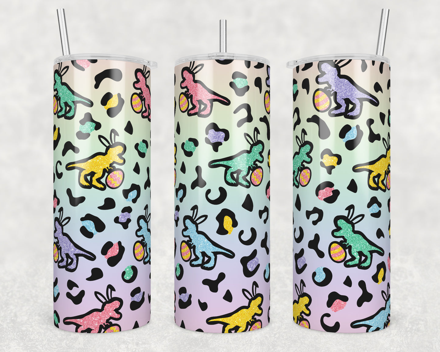 Dino Easter Eggs Sublimation Transfer Tumbler Wrap 20oz (read description)