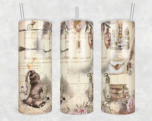 Elegant Wizard Sublimation Transfer Tumbler Wrap 20oz (read description)