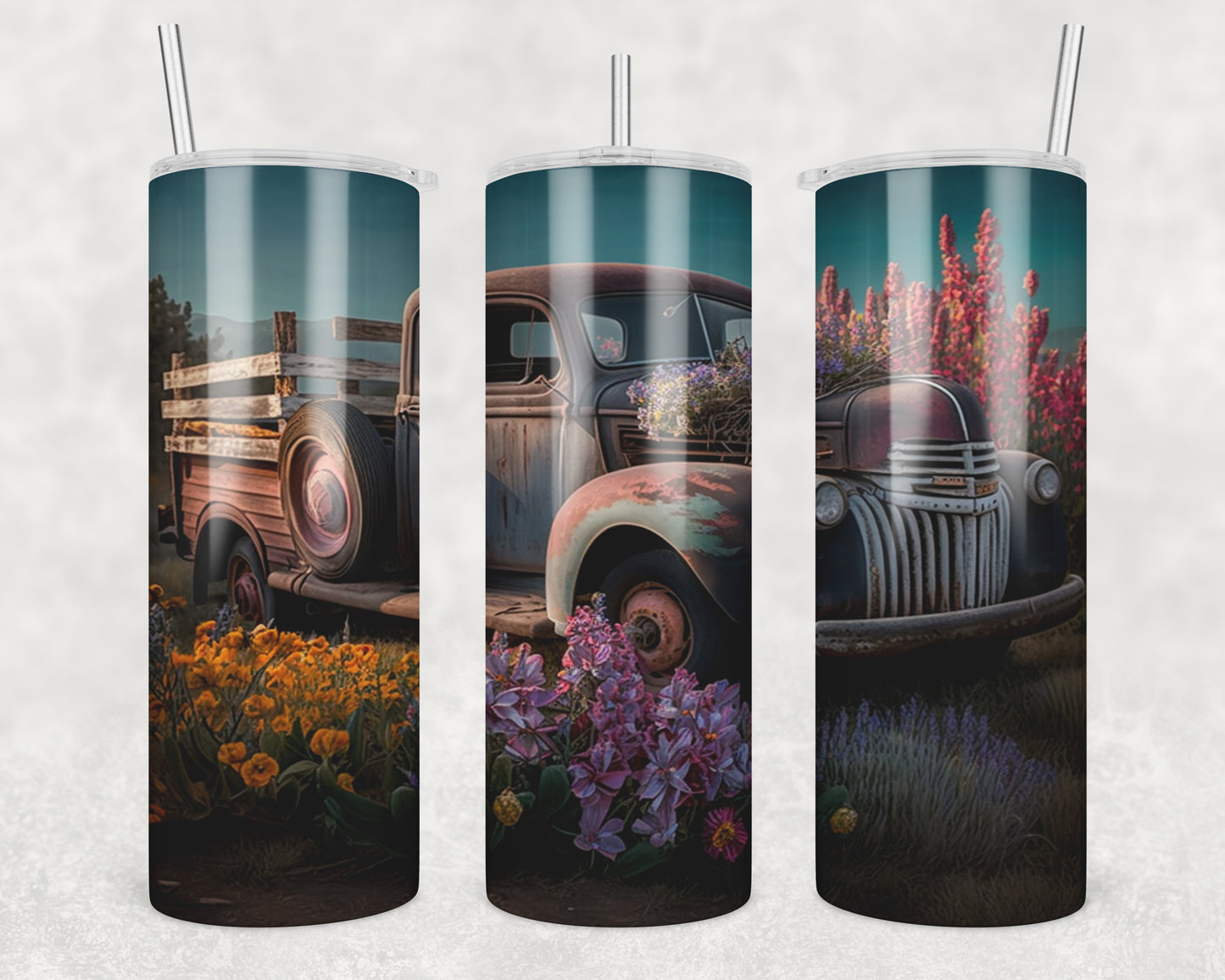 Farm Truck Sublimation Transfer Tumbler Wrap 20oz (read description)