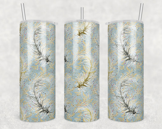 Float Like a Feather Sublimation Transfer Tumbler Wrap 20oz (read description)