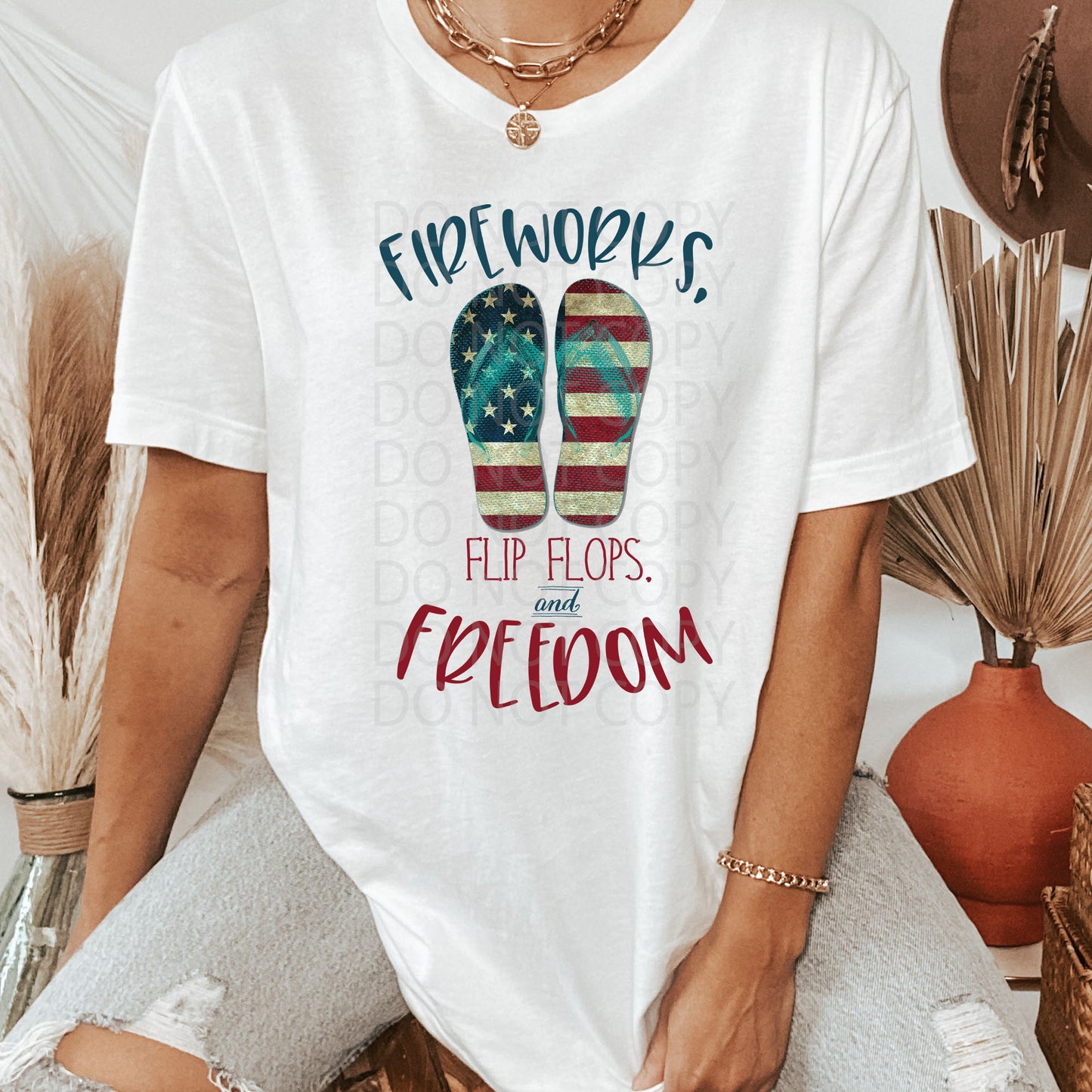 Fireworks, Flip Flops, & Freedom DTF & Sublimation Transfer