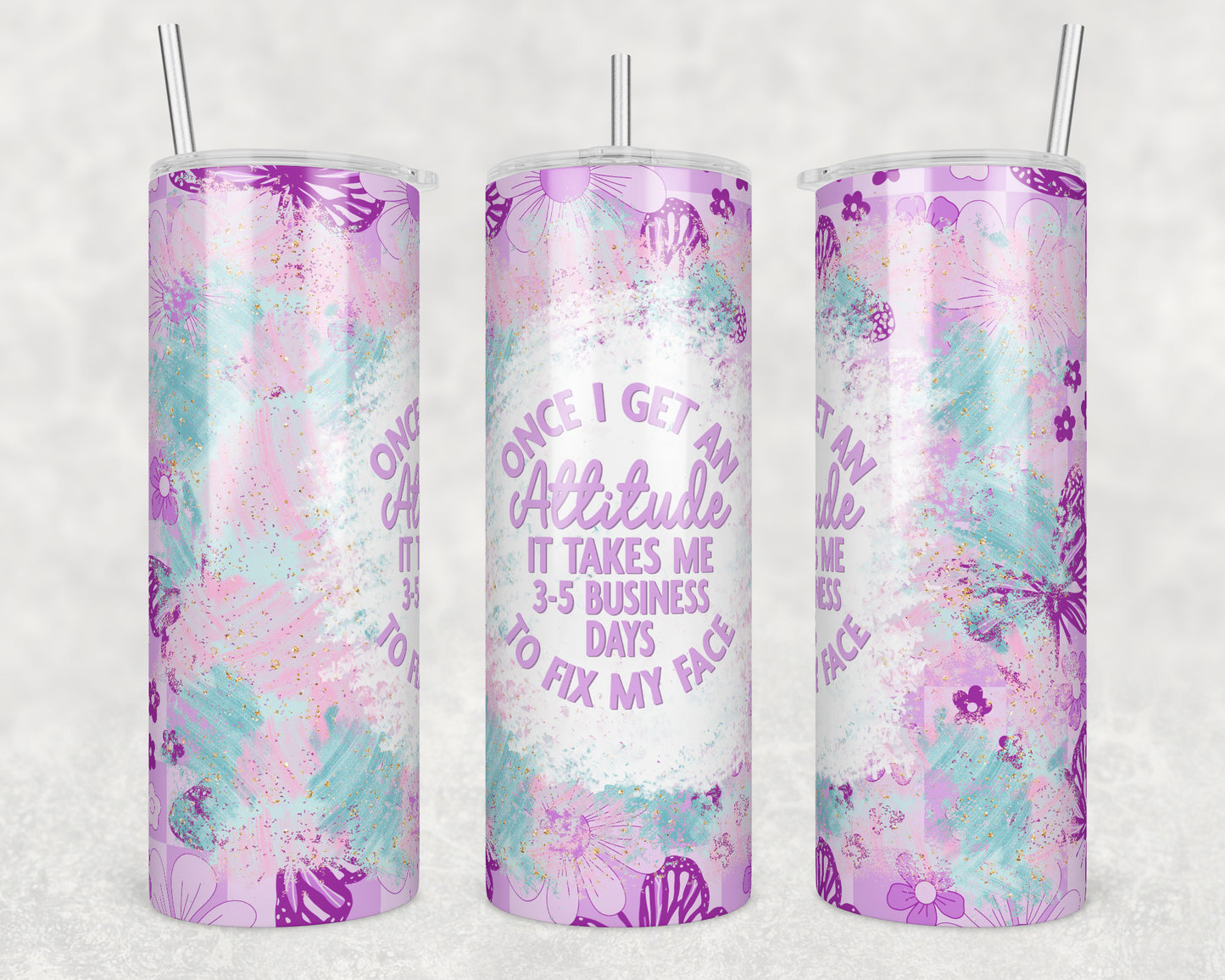 Fix My Face Sublimation Transfer Tumbler Wrap 20oz (read description)