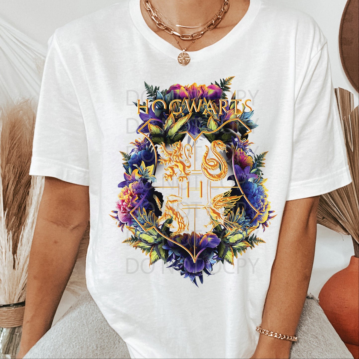 Wizard Floral Crest DTF & Sublimation Transfer