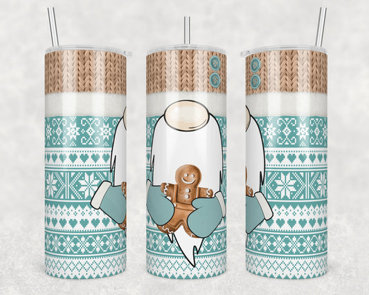 Gingerbread Sweater Gnome Sublimation Transfer Tumbler Wrap 20oz (read description)